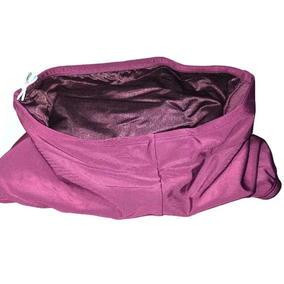 Kona Sol Women's Burgundy Wine High Waist Tummy Control Bottoms AGD03 Sz S NWT - Picture 12 of 14